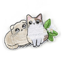 Custom Cat Shape Embroidered Patch Badge for Clothes